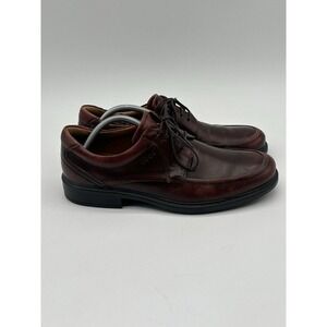 ECCO Oxfords Mens 43 Burgundy Dress Shoes Leather‎ Casual Lace Up Work